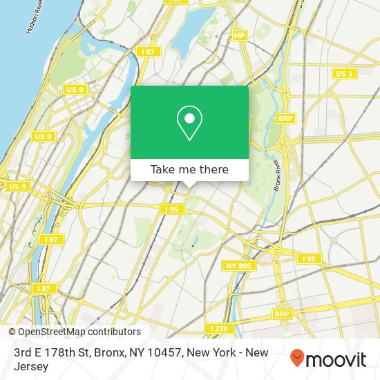 3rd E 178th St, Bronx, NY 10457 map