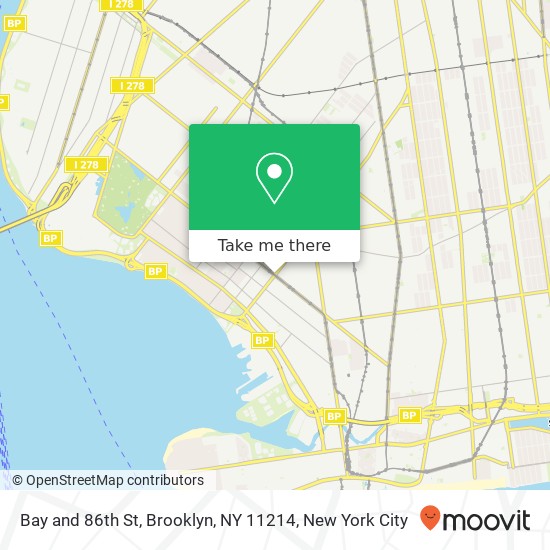 Mapa de Bay and 86th St, Brooklyn, NY 11214