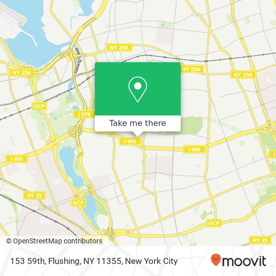 Mapa de 153 59th, Flushing, NY 11355