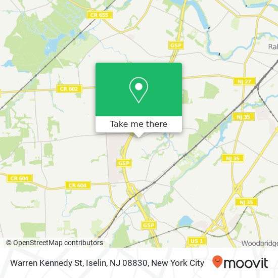 Warren Kennedy St, Iselin, NJ 08830 map