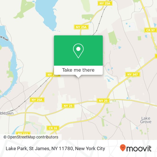 Mapa de Lake Park, St James, NY 11780