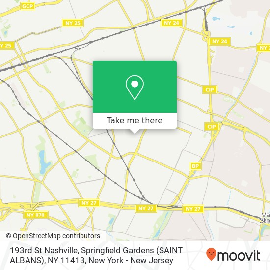 Mapa de 193rd St Nashville, Springfield Gardens (SAINT ALBANS), NY 11413