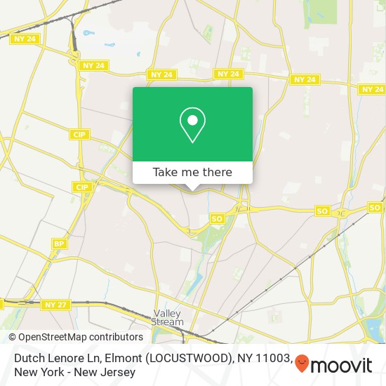 Dutch Lenore Ln, Elmont (LOCUSTWOOD), NY 11003 map