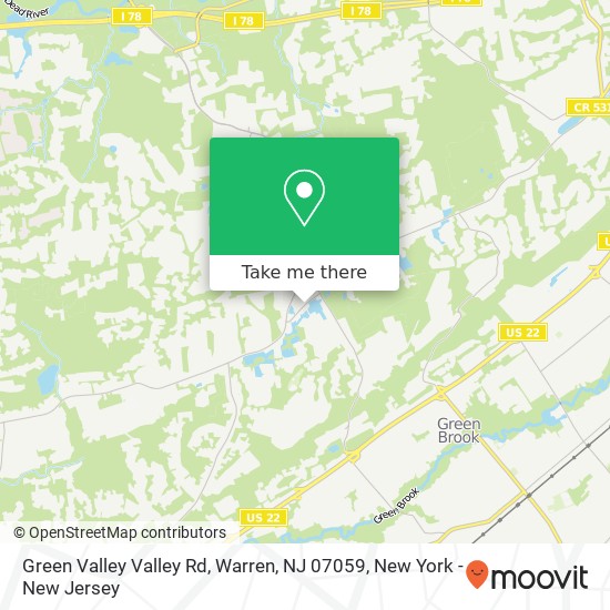 Green Valley Valley Rd, Warren, NJ 07059 map