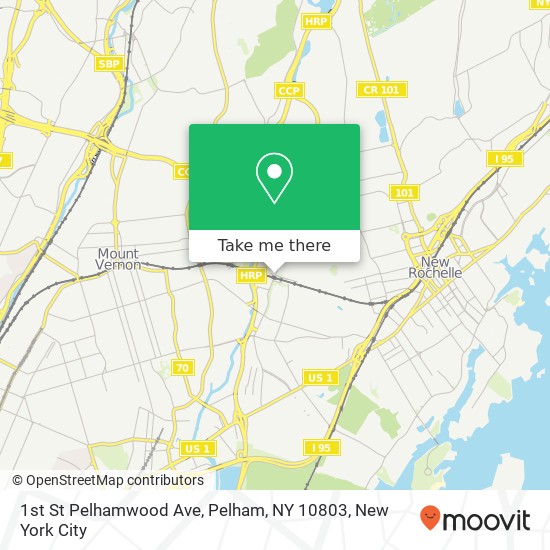 1st St Pelhamwood Ave, Pelham, NY 10803 map