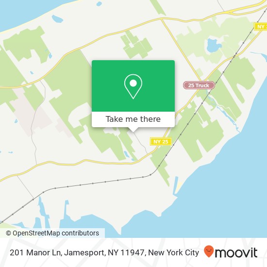 Mapa de 201 Manor Ln, Jamesport, NY 11947