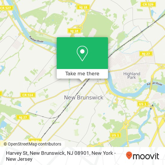 Harvey St, New Brunswick, NJ 08901 map