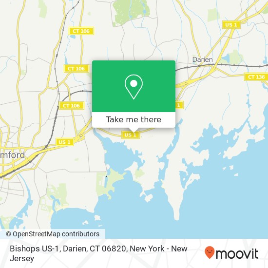 Mapa de Bishops US-1, Darien, CT 06820