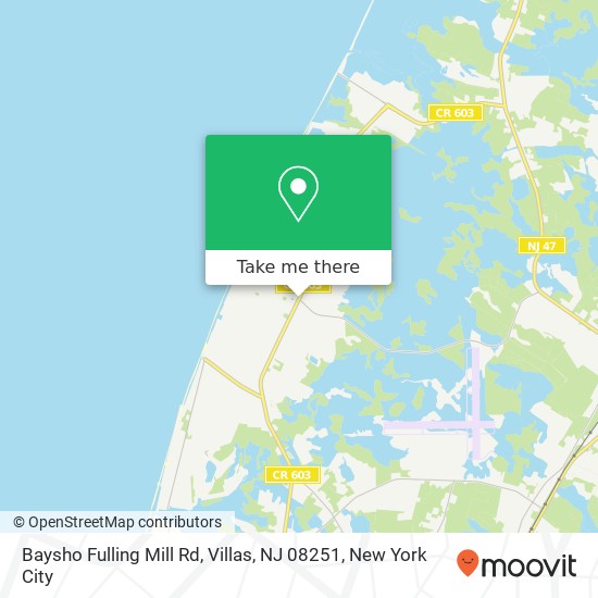 Baysho Fulling Mill Rd, Villas, NJ 08251 map