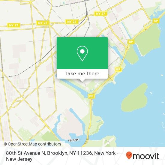 Mapa de 80th St Avenue N, Brooklyn, NY 11236
