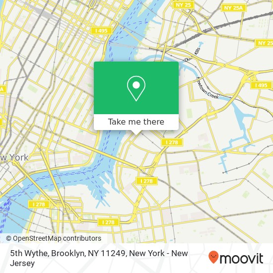 Mapa de 5th Wythe, Brooklyn, NY 11249