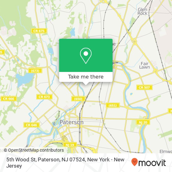 Mapa de 5th Wood St, Paterson, NJ 07524
