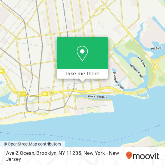 Mapa de Ave Z Ocean, Brooklyn, NY 11235
