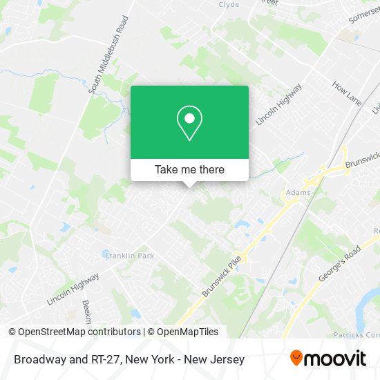 Mapa de Broadway and RT-27