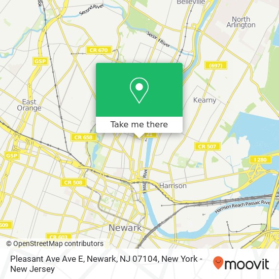 Pleasant Ave Ave E, Newark, NJ 07104 map