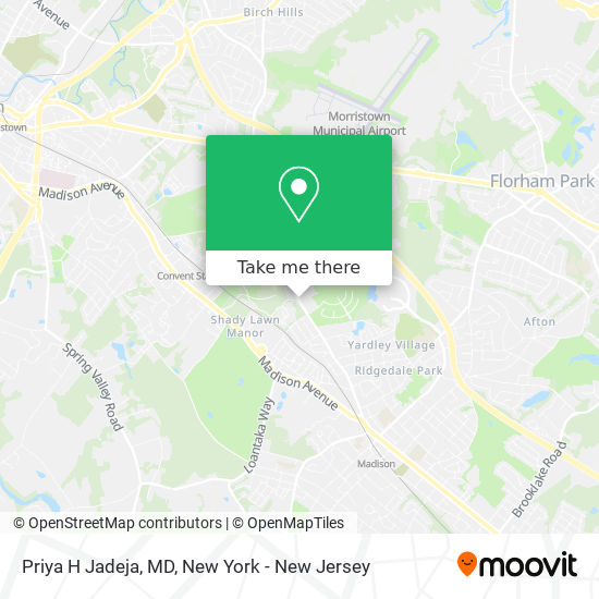 Priya H Jadeja, MD map