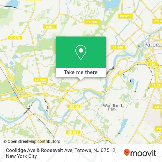 Coolidge Ave & Roosevelt Ave, Totowa, NJ 07512 map