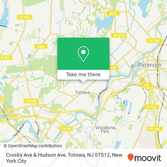 Crosby Ave & Hudson Ave, Totowa, NJ 07512 map