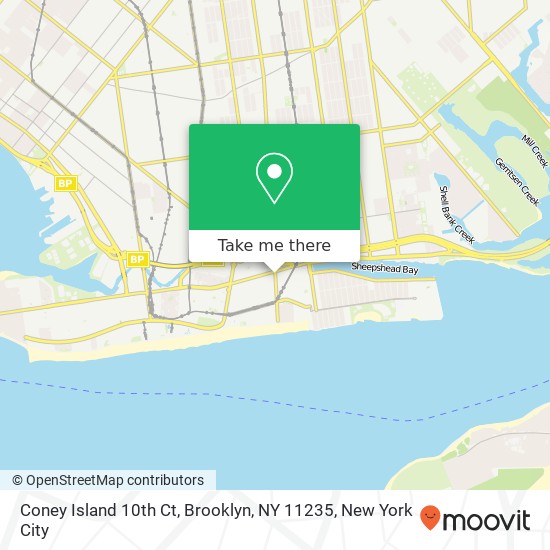 Coney Island 10th Ct, Brooklyn, NY 11235 map