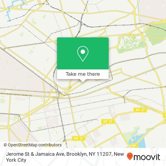 Jerome St & Jamaica Ave, Brooklyn, NY 11207 map