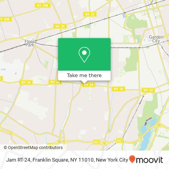 Mapa de Jam RT-24, Franklin Square, NY 11010