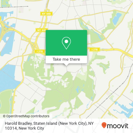 Mapa de Harold Bradley, Staten Island (New York City), NY 10314