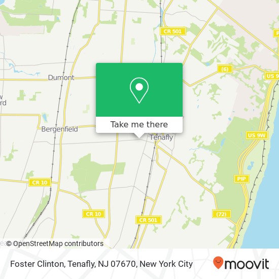 Mapa de Foster Clinton, Tenafly, NJ 07670