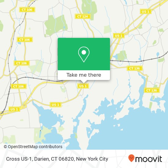 Mapa de Cross US-1, Darien, CT 06820