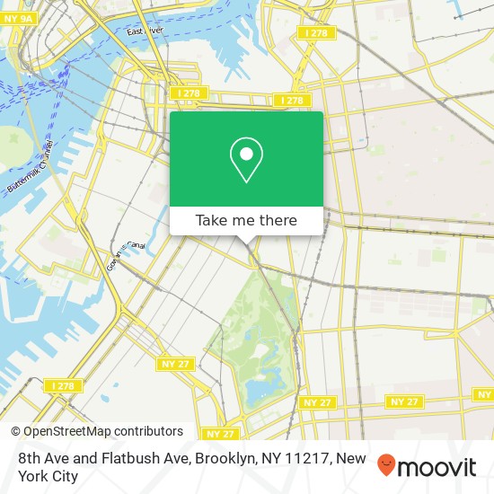 8th Ave and Flatbush Ave, Brooklyn, NY 11217 map