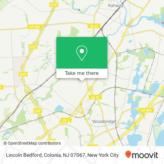 Lincoln Bedford, Colonia, NJ 07067 map