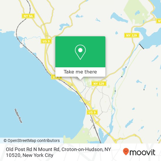 Mapa de Old Post Rd N Mount Rd, Croton-on-Hudson, NY 10520