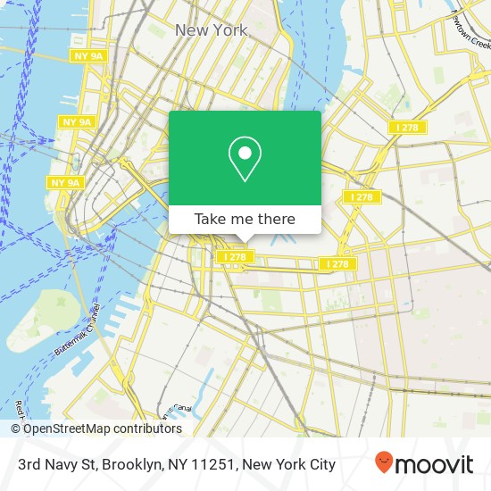 Mapa de 3rd Navy St, Brooklyn, NY 11251