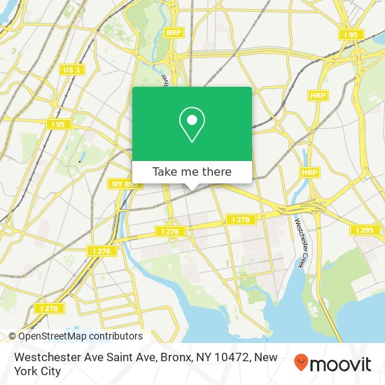 Mapa de Westchester Ave Saint Ave, Bronx, NY 10472