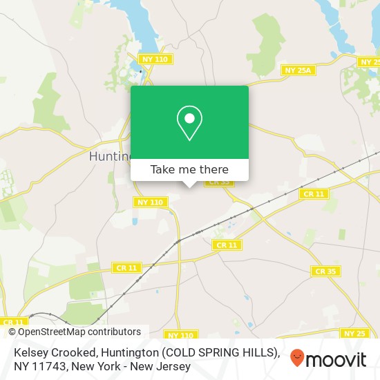 Mapa de Kelsey Crooked, Huntington (COLD SPRING HILLS), NY 11743