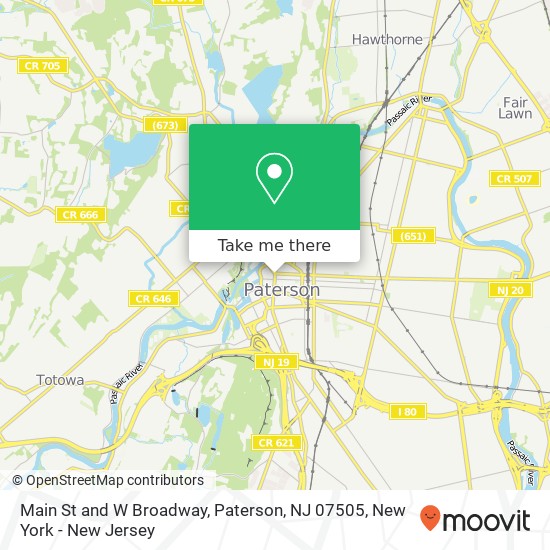 Mapa de Main St and W Broadway, Paterson, NJ 07505