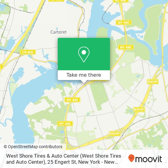 Mapa de West Shore Tires & Auto Center (West Shore Tires and Auto Center), 25 Engert St