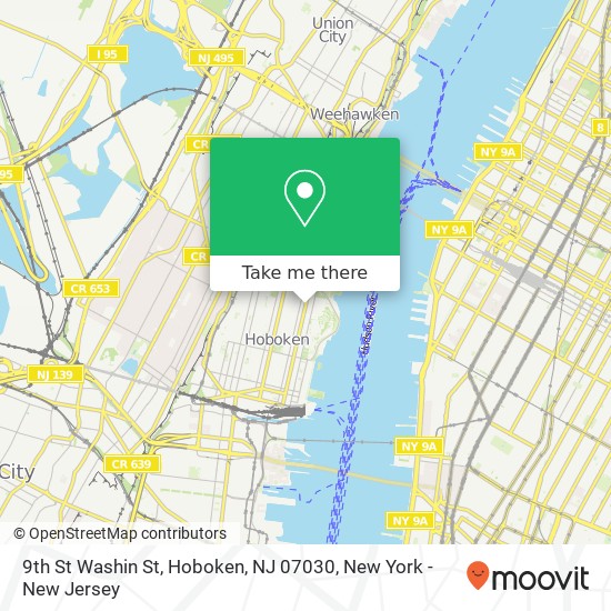 9th St Washin St, Hoboken, NJ 07030 map