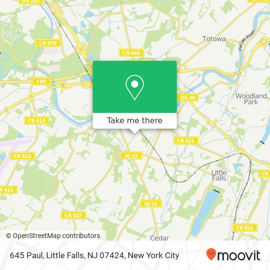 Mapa de 645 Paul, Little Falls, NJ 07424
