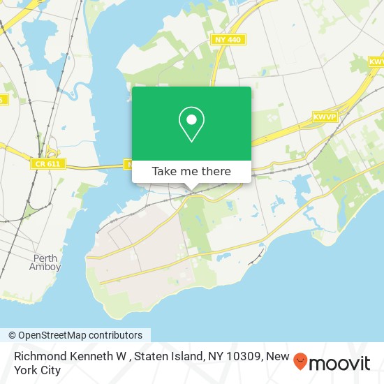 Mapa de Richmond Kenneth W , Staten Island, NY 10309