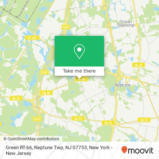 Green RT-66, Neptune Twp, NJ 07753 map