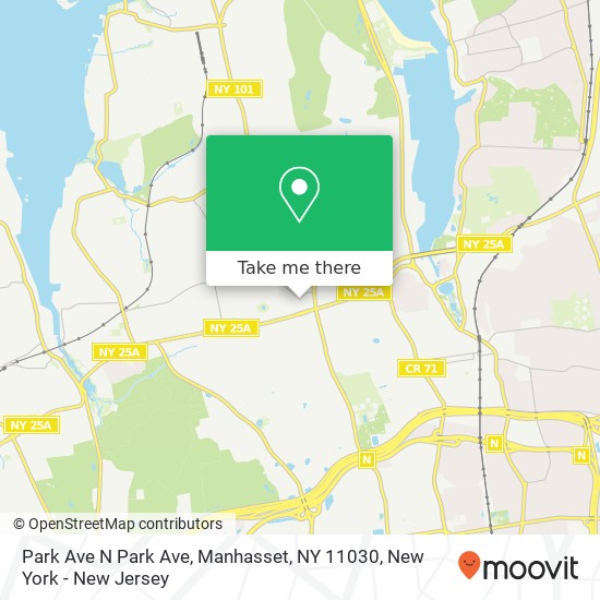 Mapa de Park Ave N Park Ave, Manhasset, NY 11030