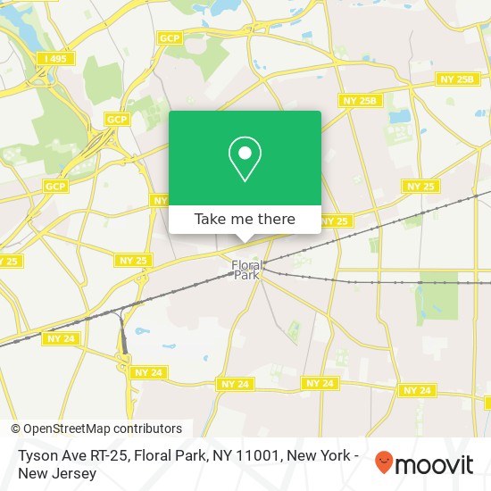 Mapa de Tyson Ave RT-25, Floral Park, NY 11001