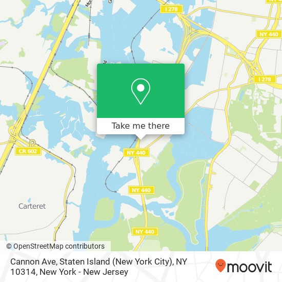 Mapa de Cannon Ave, Staten Island (New York City), NY 10314