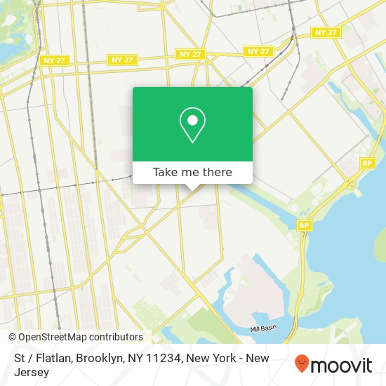 Mapa de St / Flatlan, Brooklyn, NY 11234