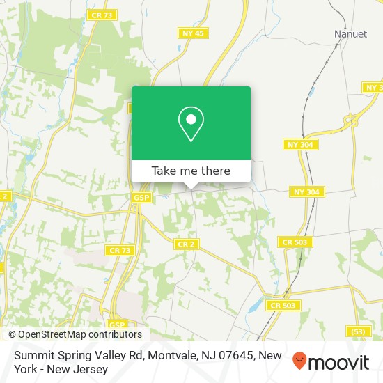 Mapa de Summit Spring Valley Rd, Montvale, NJ 07645