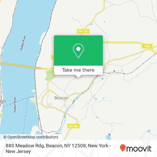 Mapa de 880 Meadow Rdg, Beacon, NY 12508