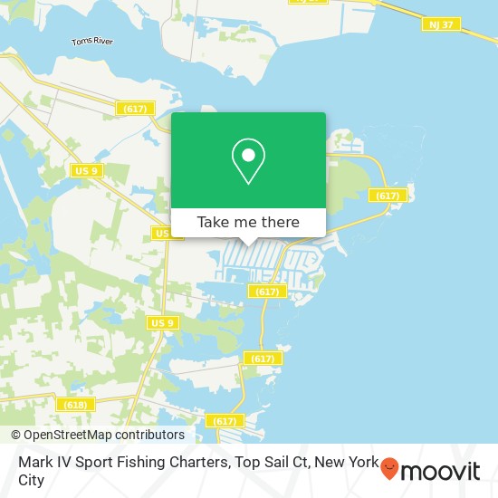 Mapa de Mark IV Sport Fishing Charters, Top Sail Ct