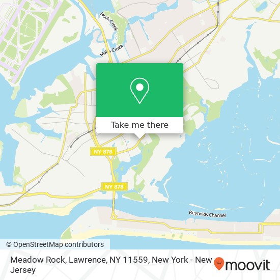 Mapa de Meadow Rock, Lawrence, NY 11559