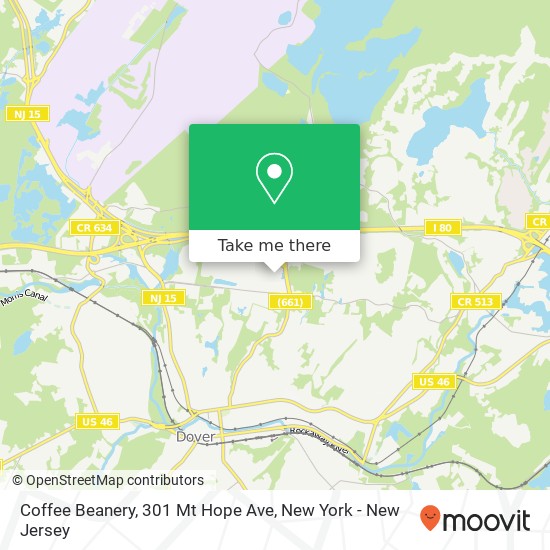 Mapa de Coffee Beanery, 301 Mt Hope Ave