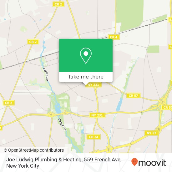 Joe Ludwig Plumbing & Heating, 559 French Ave map